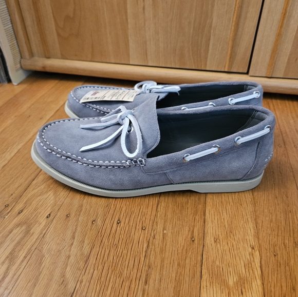 Muji Mens Boat Shoes Deck Gray Suede Mens sz 8.5 - Picture 5 of 10